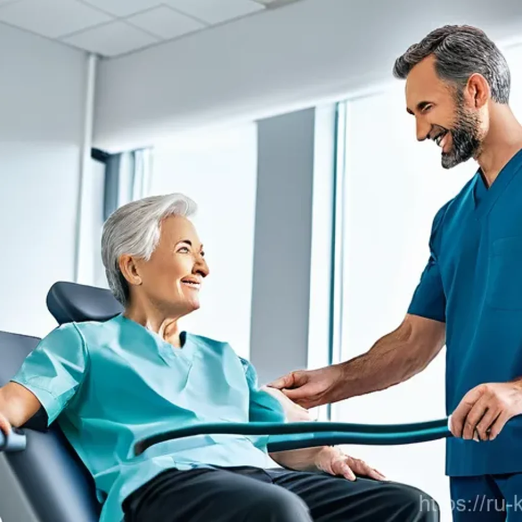 한방재활치료사의 필수 학술지 - **Prompt 1: Modern Physical Rehabilitation with Technology**
    "A professional female physical the...