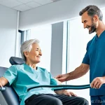 Home 15 한방재활치료사의 필수 학술지 - **Prompt 1: Modern Physical Rehabilitation with Technology**
"A professional female physical the...